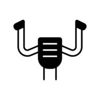 steering icon. black fill icon vector