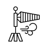 Windsock icon. outline icon vector