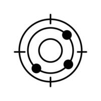 detection system icon. black fill icon vector