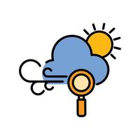 meteorological conditions. lineal color icon vector