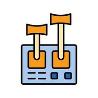 control lever icon. lineal color icon vector