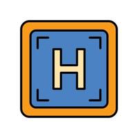 heliport. lineal color icon vector