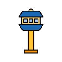 control tower. lineal color icon vector