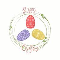 Frame round spring. Easter. vector