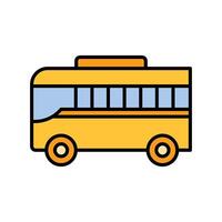 bus. lineal color icon vector