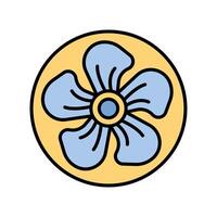 turbine. lineal color icon vector