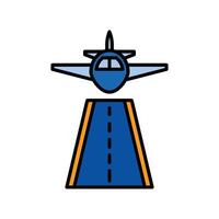 landing. lineal color icon vector