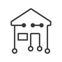 Home AI Automation line icon vector