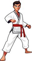 Martial Arts Karate Adult Character Logo Design vector