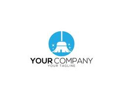 Cleaning company logo design vector template.