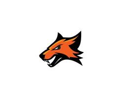 Fox or Wolf head logo icon design symbol vector illustration.