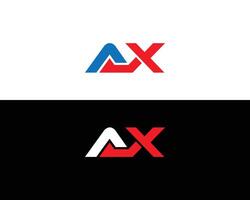 Abstract Letter AX Logo Design Editable in Vector Format