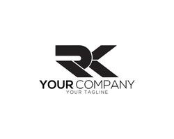 Letter RK Abstract Logo Design Vector Template.