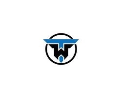 Initial letter TW or WT logo monogram design with creative modern concept vector template.