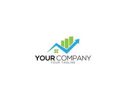 financial home growth logo design vector template.
