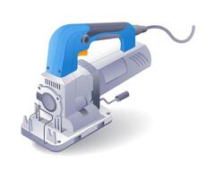 Sanding machine carpenter tool flat isometric 3d illustration vector