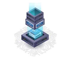 Technology artificial intelligence production server vector