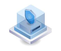 Server maintenance data security technology vector