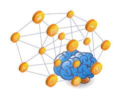 desarrollar artificial inteligencia red tecnología para negocio desarrollo vector