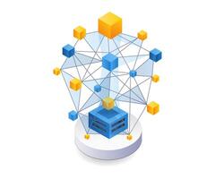 Data technology server box network vector