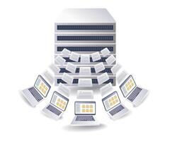 Computer server transfer a lot data vector