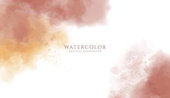 Abstract horizontal watercolor background. Neutral light red yellow colored empty space background illustration vector