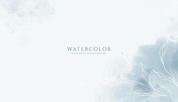 Abstract horizontal watercolor background. Neutral light brown navy blue colored empty space background illustration vector