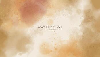 Abstract horizontal watercolor background. Neutral light brown yellow colored empty space background illustration vector