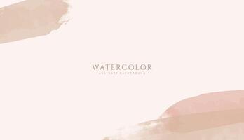 Abstract horizontal watercolor background. Neutral light colored empty space background illustration vector