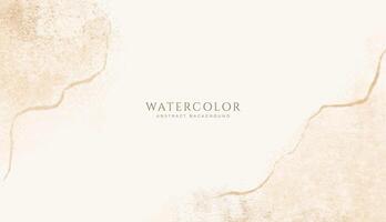 Abstract horizontal watercolor background. Neutral light brown colored empty space background illustration vector