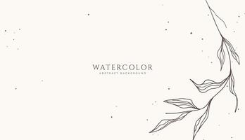 Abstract horizontal watercolor background. Neutral light brown yellow colored empty space background illustration vector