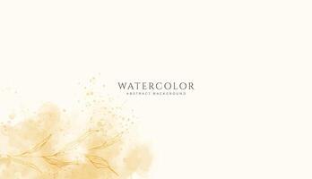 Abstract horizontal watercolor background. Neutral light brown yellow colored empty space background illustration vector
