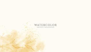 Abstract horizontal watercolor background. Neutral light brown yellow colored empty space background illustration vector