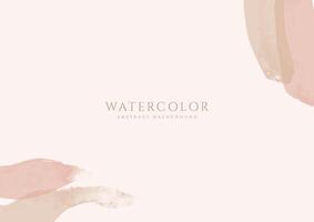 Abstract horizontal watercolor background. Neutral light colored empty space background illustration vector