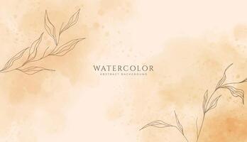 Abstract horizontal watercolor background. Neutral light colored empty space background illustration vector