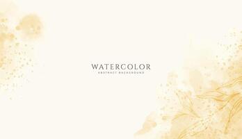 Abstract horizontal watercolor background. Neutral light brown yellow colored empty space background illustration vector