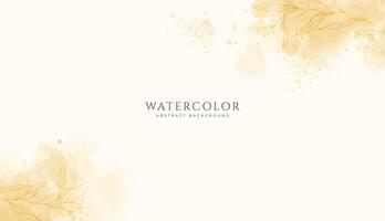 Abstract horizontal watercolor background. Neutral light brown yellow colored empty space background illustration vector