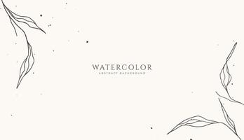 Abstract horizontal watercolor background. Neutral light brown yellow colored empty space background illustration vector