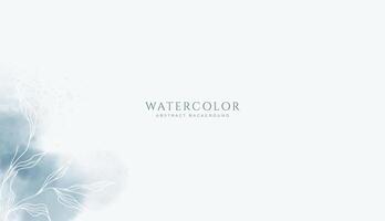 Abstract horizontal watercolor background. Neutral light brown navy blue colored empty space background illustration vector