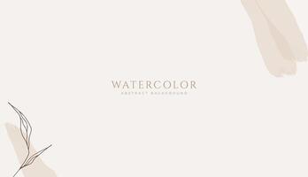 Abstract horizontal watercolor background. Neutral light colored empty space background illustration vector