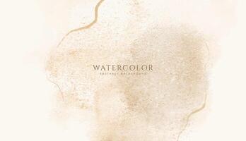 Abstract horizontal watercolor background. Neutral light brown colored empty space background illustration vector