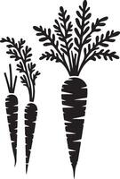 carrots  silhouette style vector