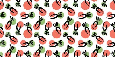 seamless pattern with carrots vector