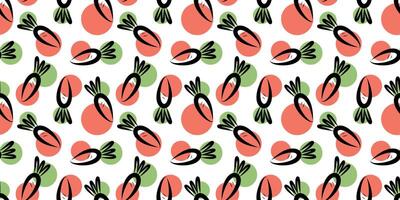 seamless pattern with carrots vector