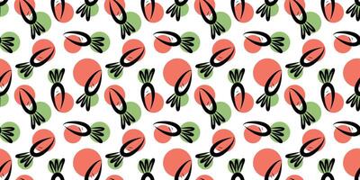 seamless pattern with carrots vector