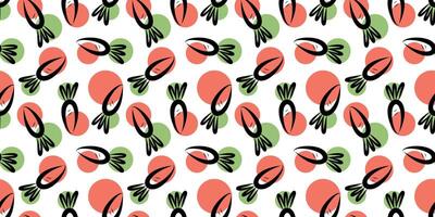 seamless pattern with carrots vector