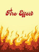 vector blazing fire effect background