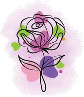 Rose Line Art vector