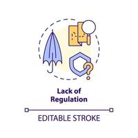 Lack of regulation multi color concept icon. Peer-to-peer lending. No certainty, government protection. Round shape line illustration. Abstract idea. Graphic design. Easy to use in marketing vector