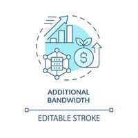 Internet bandwidth soft blue concept icon. System administration, process improvement. Performance monitoring. Round shape line illustration. Abstract idea. Graphic design. Easy to use vector